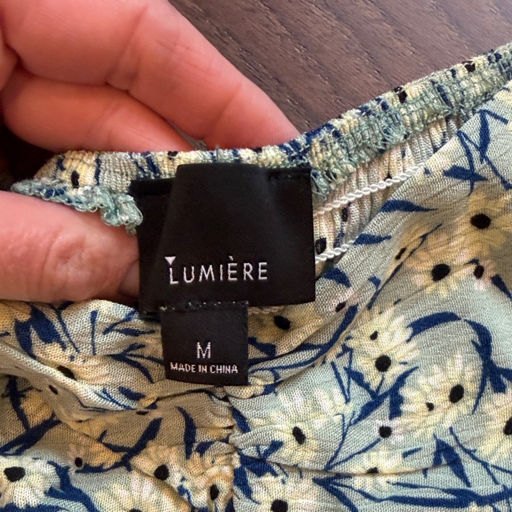 Lumiere Floral Babydoll Mini Puff Sleeve Dress Medium - C089 - Picture 3 of 7
